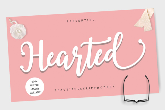 Hearted Font: A Modern Typeface for Editorial Design