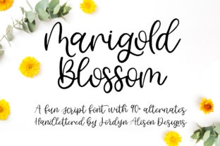 Marigold Blossom: A Hand-Lettered Script Font for Brands