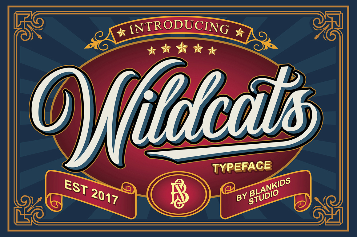 Wildcats Font: A Vintage Script for Makers